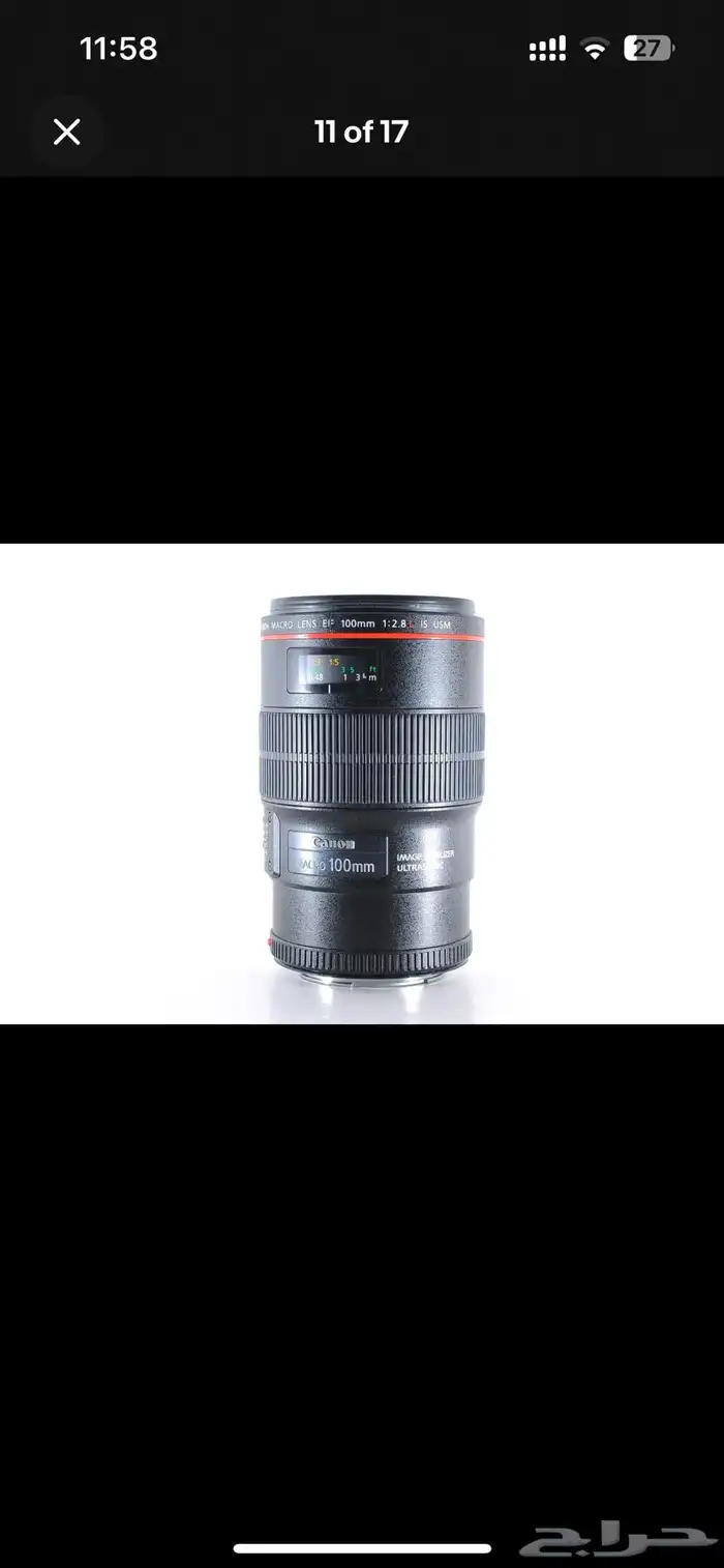 عدسة كانون EF 100 mm f  2.8 macro IS 7