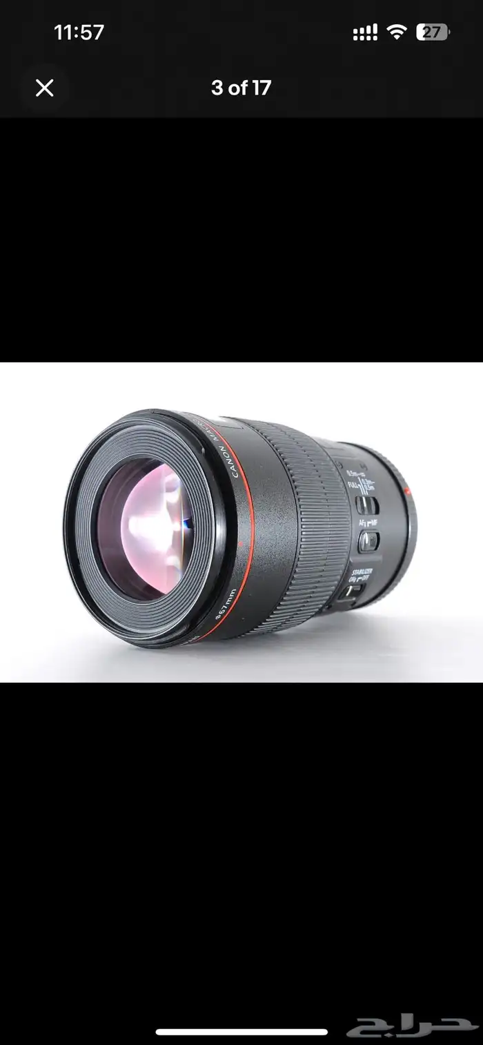 عدسة كانون EF 100 mm f  2.8 macro IS 0