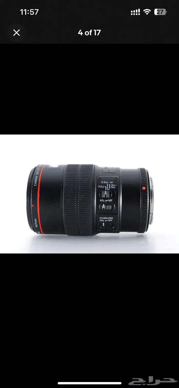 عدسة كانون EF 100 mm f  2.8 macro IS 5