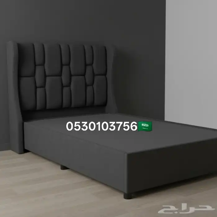 سرير بوكس نفر و نص ديكور مخمل 5