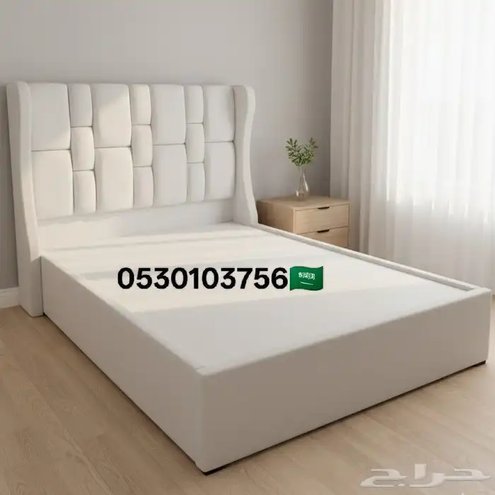 سرير بوكس نفر و نص ديكور مخمل 1