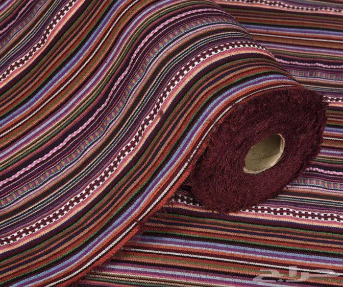 قماش سدو لونين اسود- احمر 1