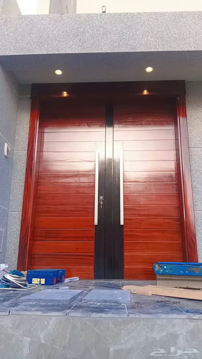 ابواب خشب خارجي خشب م نو سميلي 0