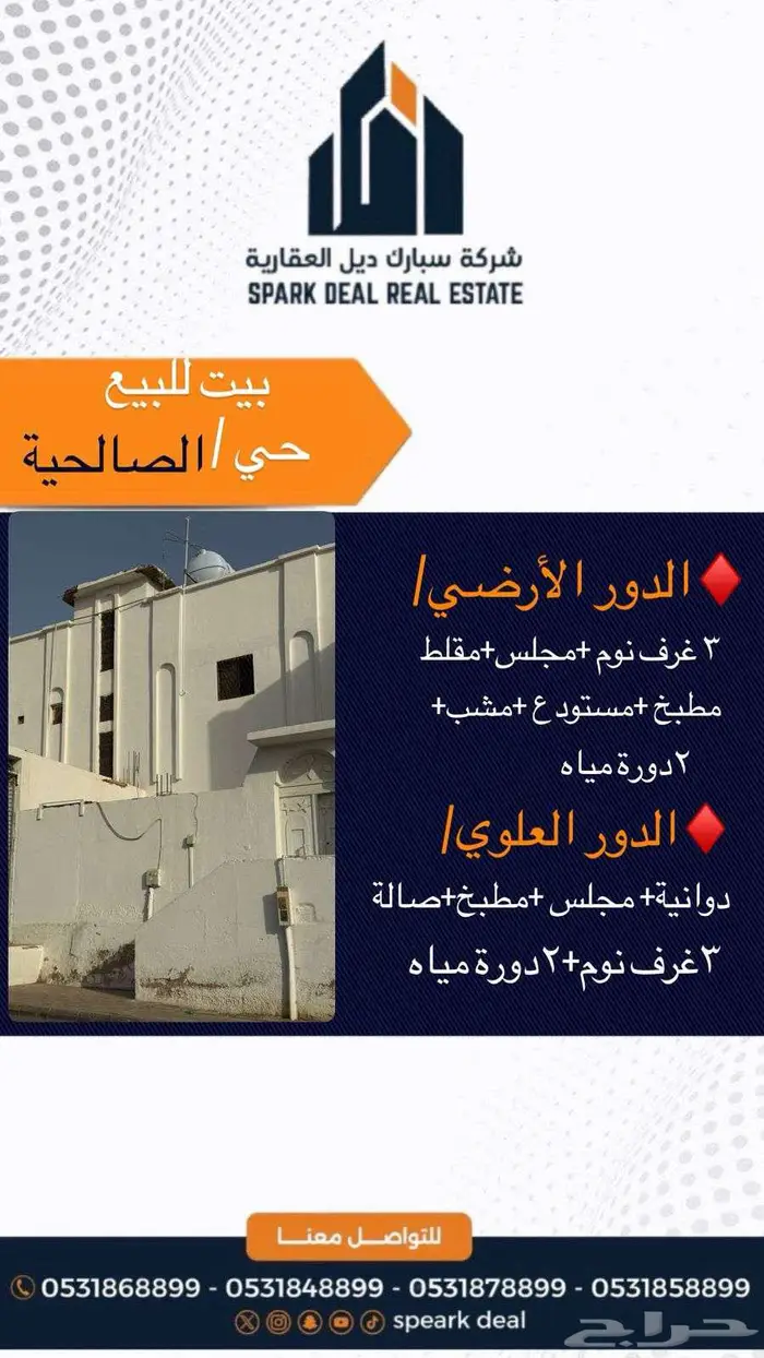 بيت للبيع حي الصالحية بشارع تجاري على السوم 1