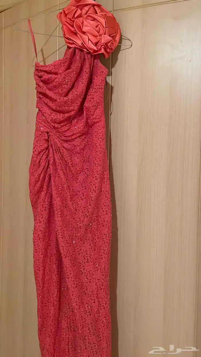 فستان مناسبات فخم لونه اورنج للبيع مقاس سمول 1