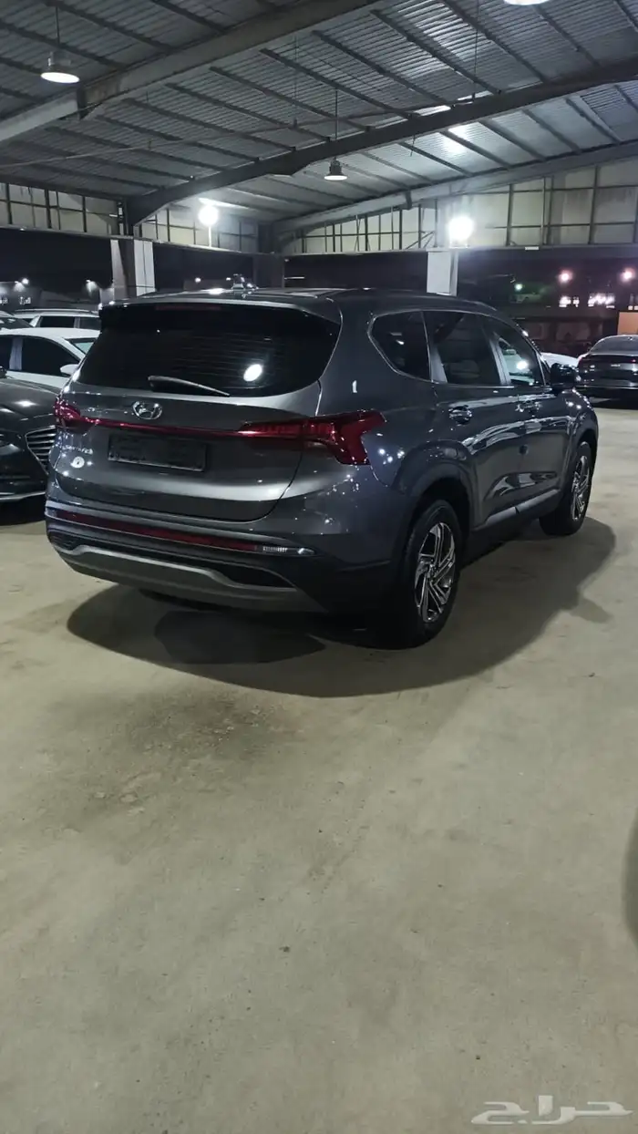 هيونداي سنتافي رصاصي 2022 ديزل بطاقة جمركية وارد كوريا 4