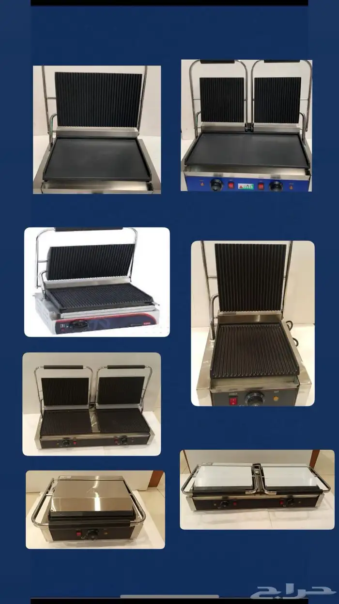 مكبس ساندوتش معدات مطاعم اعمال ستانلس ستيل سخان ساندوتش 0