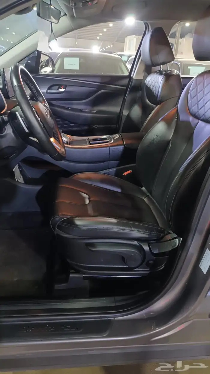 هيونداي سنتافي رصاصي 2022 ديزل بطاقة جمركية وارد كوريا 5