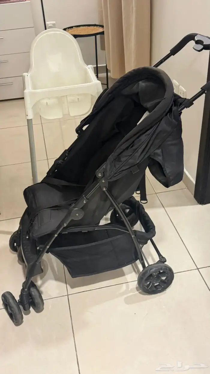 عربة اطفال وكرسي 0