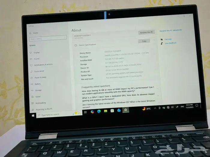 Lenovo Touchscreen 360  16GB RAM 512GB SSD  i5 10th Gen 0
