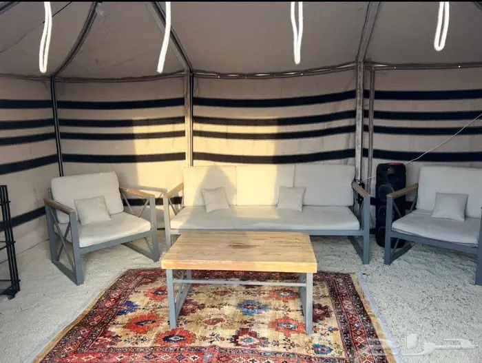 بيت شعر ابيض نظيف مع حمام ومطبخ ومغسله وخزان وشبكة اناره 4