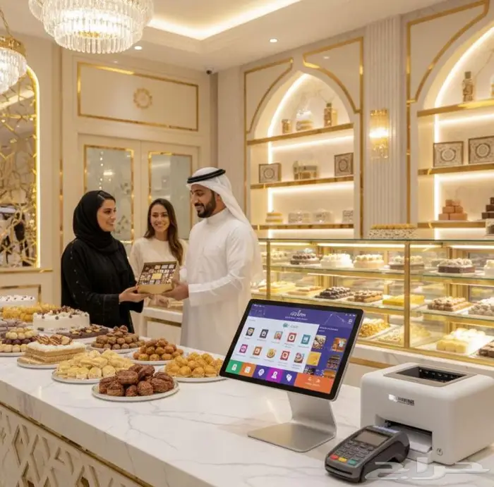 جهاز كاشير متكامل لمحل حلويات كاشير حلاقة كاشير مطعم كاشير 0