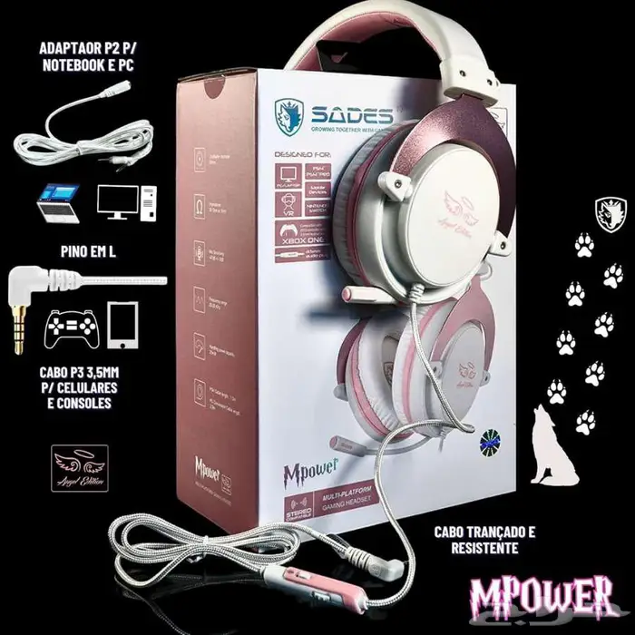 باقة الجيمرز 2 سماعة سيدس إم باور يد إكس بوكس ابيض 3