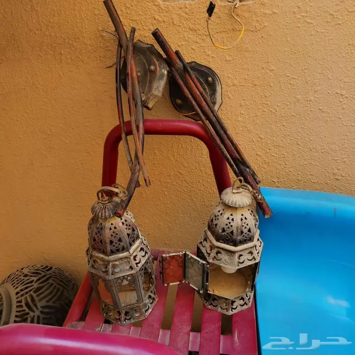 اثنين مصباح فانوس 0
