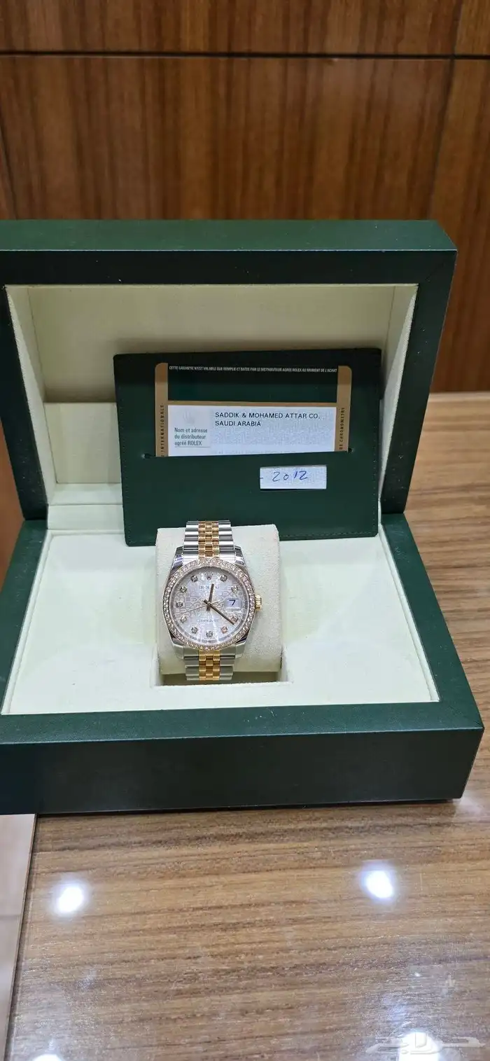 ساعه رولكس أصليه الماس وكاله مقاس36مم ضمان صديق عطار 2