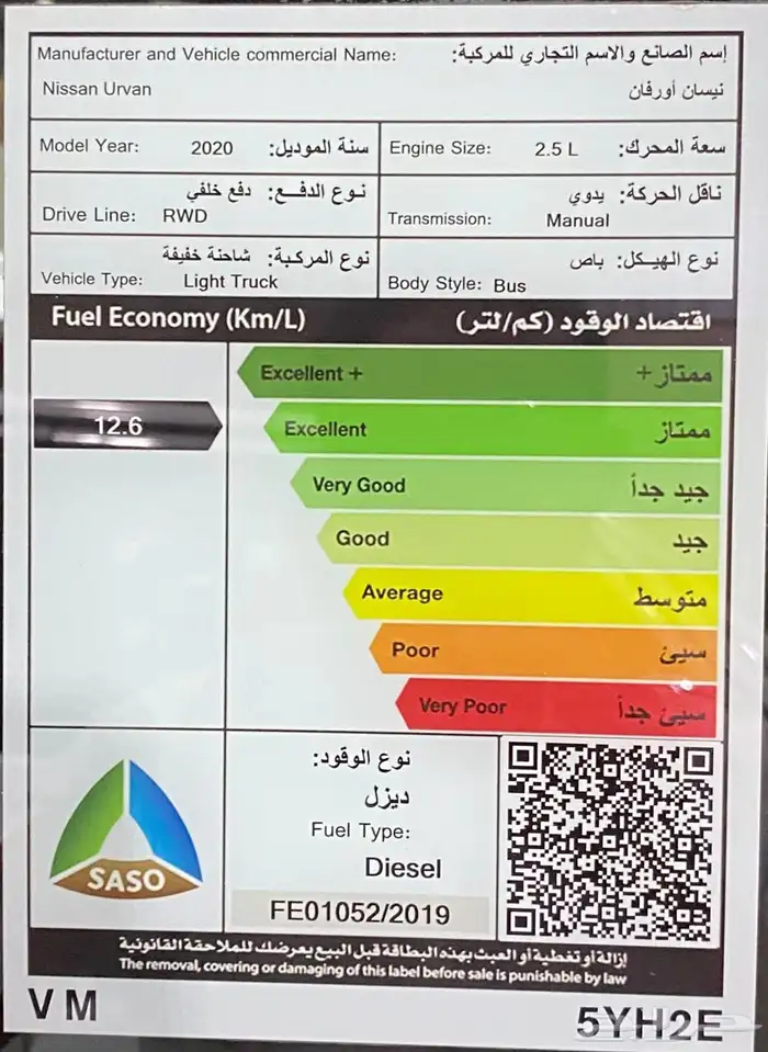 نيسان أورفان ركاب 2020 8