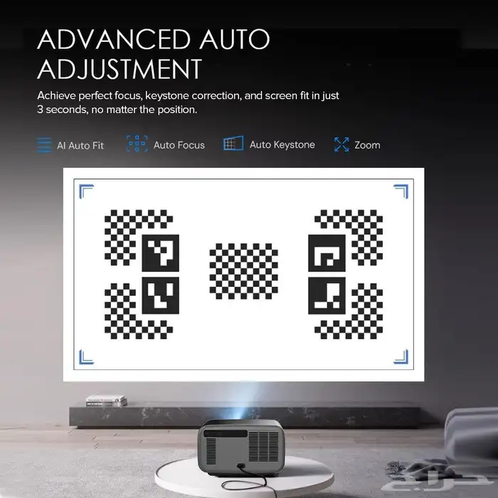 بروجكتر ذكي FHD 1080 اندرويد 12000 شمعة لمساحات كبيره 2