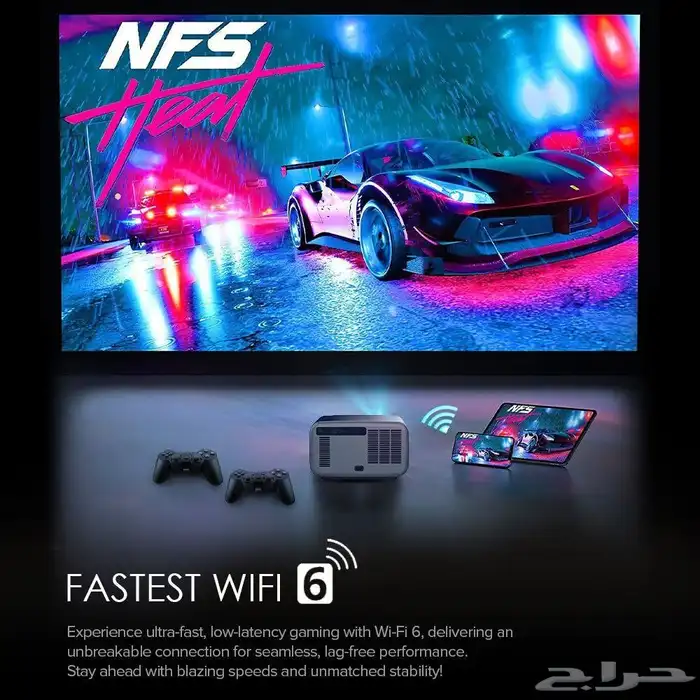بروجكتر ذكي FHD 1080 اندرويد 12000 شمعة لمساحات كبيره 1