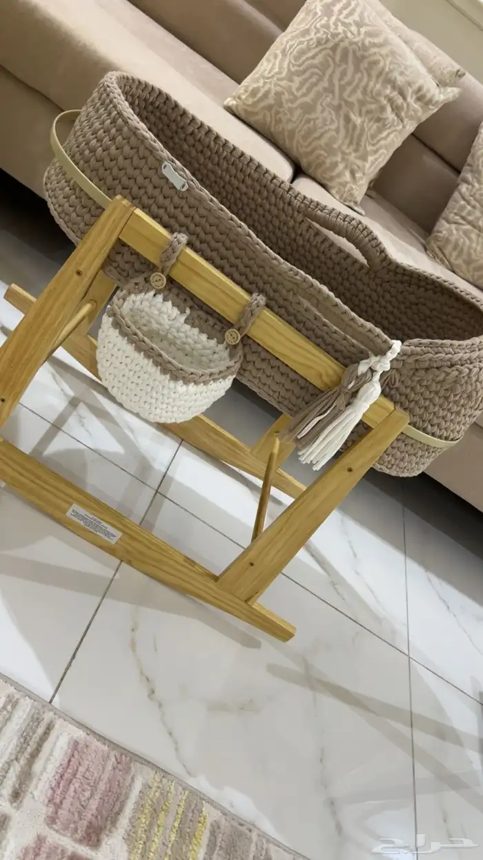 مهد كروشيه سلة موسى 0