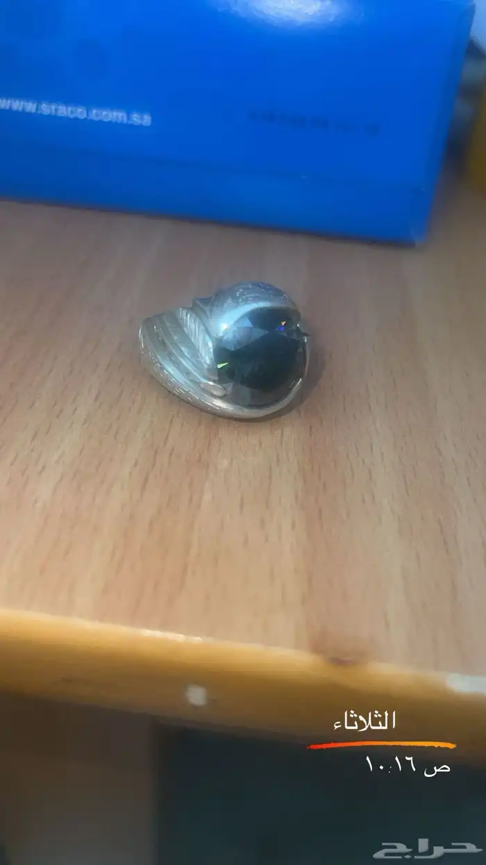 خاتم موزنايت ثقيل شبيه الألماس عيار925 صياقة الشريف 1