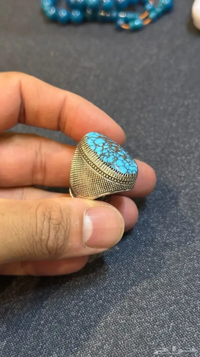 خاتم فيروز نيشابوري صياغة عباسي ع 0