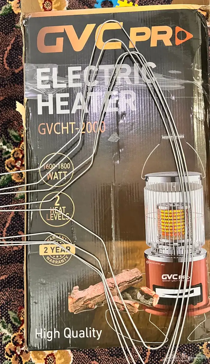 دفايه كهربائي من جي في سي برو  موديل GVCHT-2000 1