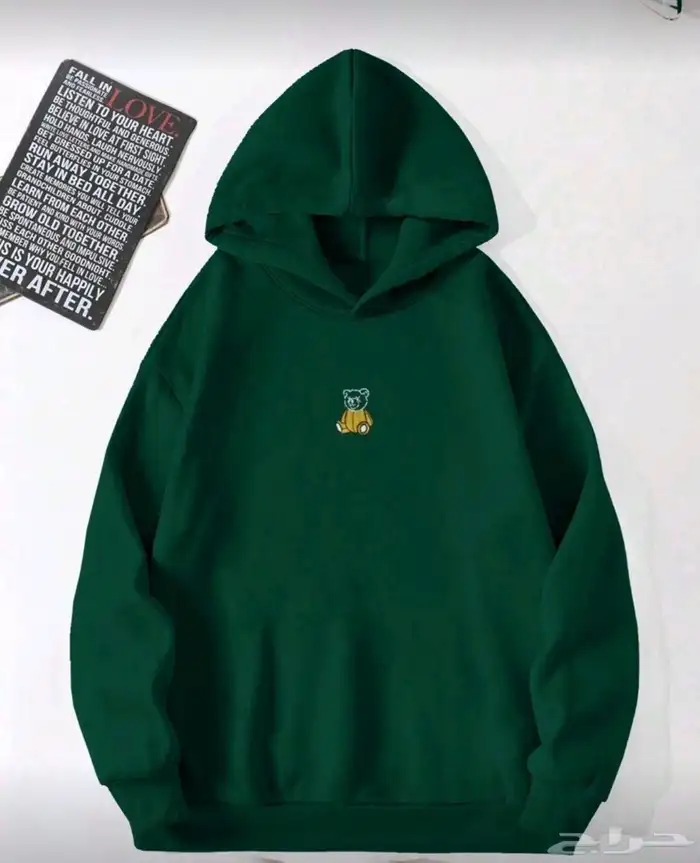 هودي ماركة MANFINITYمتوفر اللون الأرجواني والأخضر الداكن 1