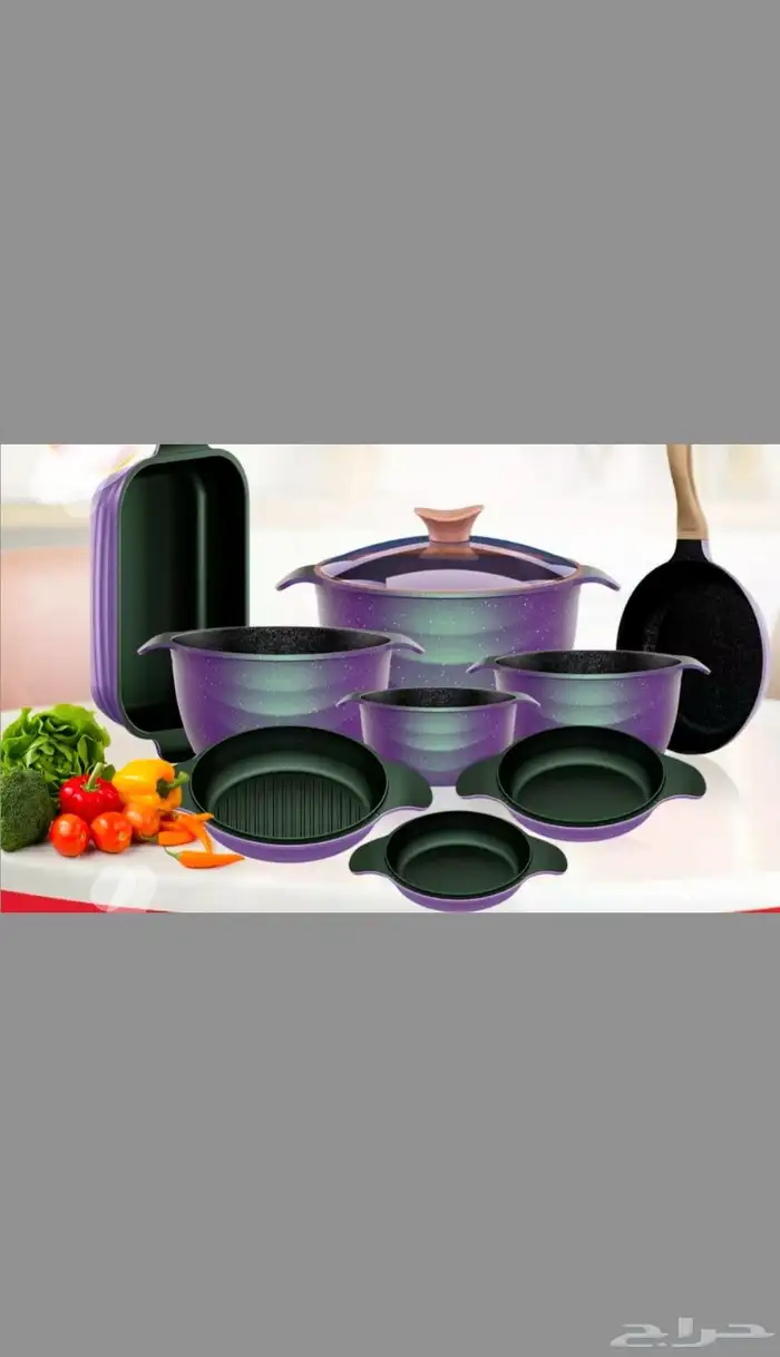 طقم قدور لم يستخدم ما زال بالكرتون البيع بسبب السفر النهائى 0