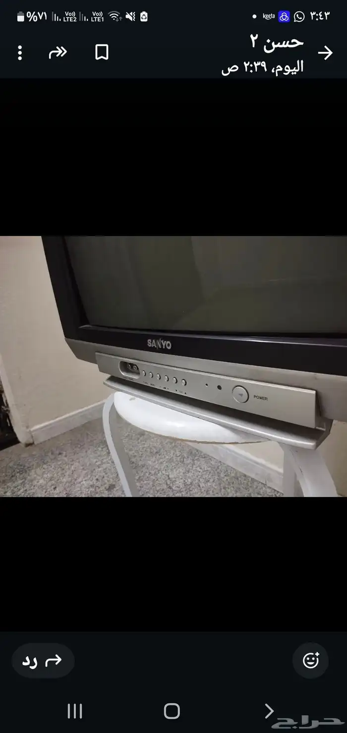 تلفزيون سانيو نظيف 21 بوصه صناعه اندونيسي الاصلي 1