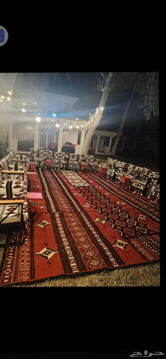 تاجير كنب جلسات ارضيه جلسات شعبيه كراسي طاولات طعام دفايات 2