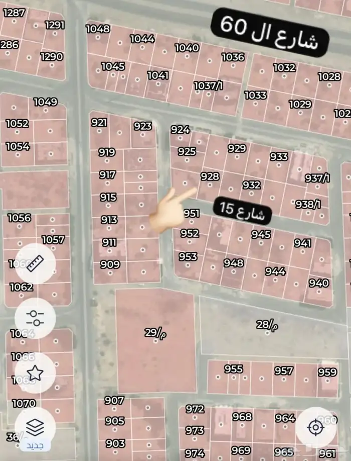 ارض سكنيه للبيع بمخطط ولي العهد 4 0