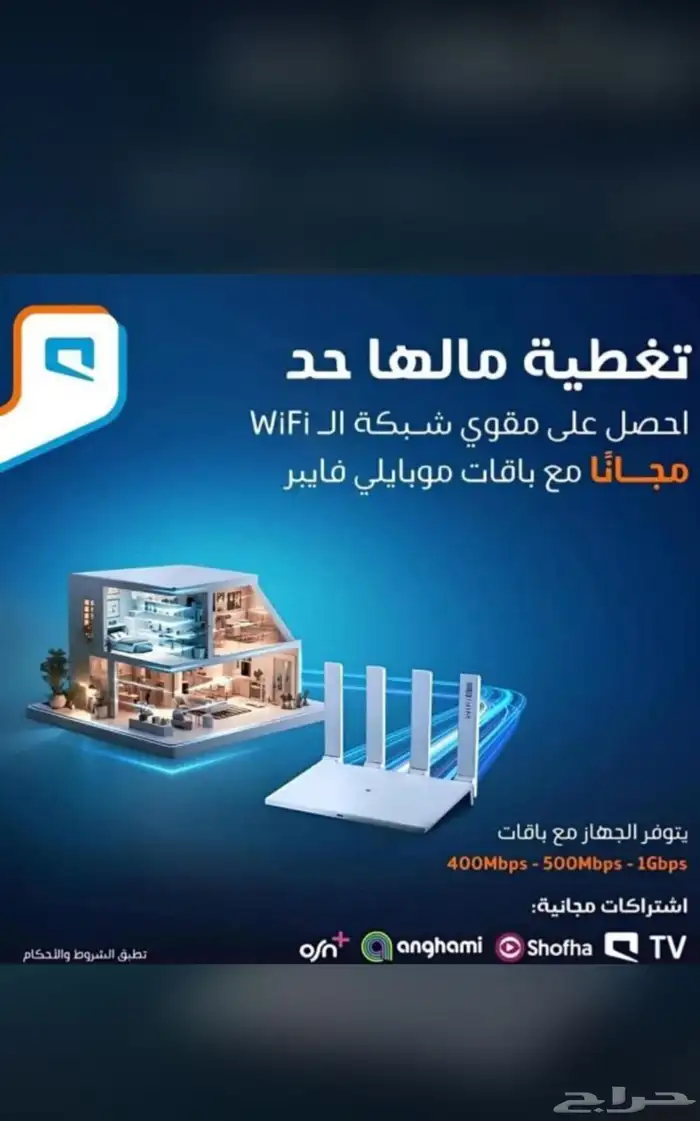 موبايلي الياف بصرية فايبر ارخص الاسعار 0