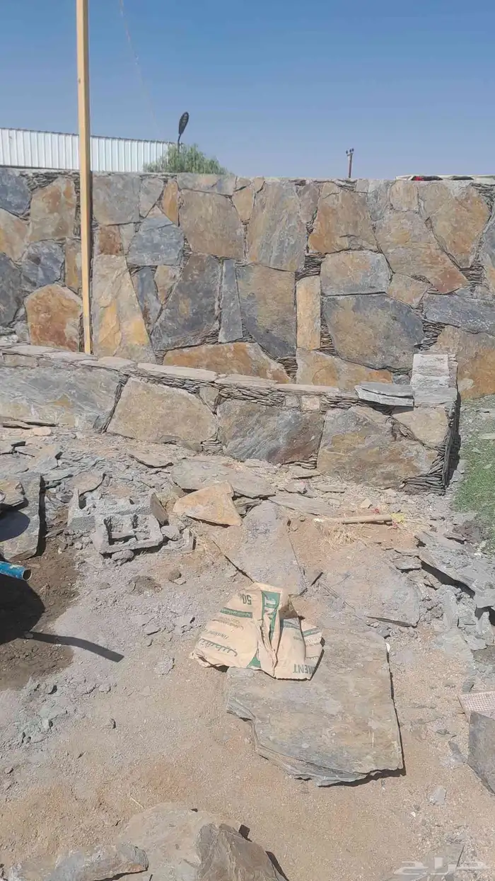 تلبيس الحجر بنواعها ربراب ورص الحجر 3