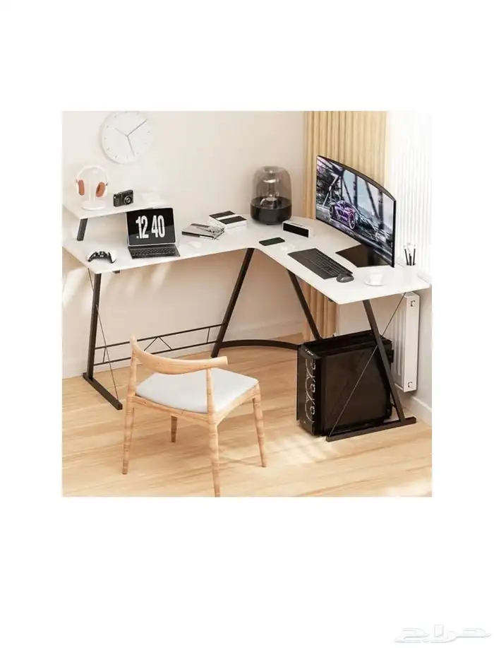 طاوله زاويه وكرسي جلد 12