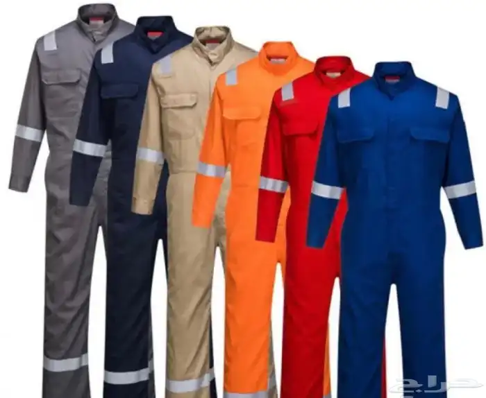 ملابس عمال   ملابس سلامة   افرول عمال   حذاء سلامة   خوذة 8