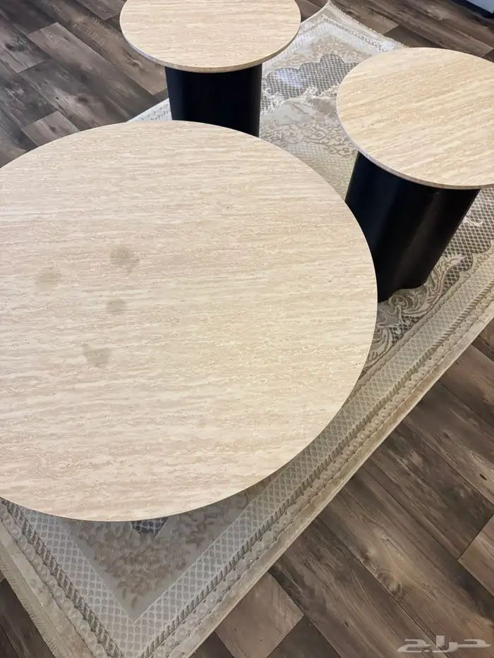 أطقم طاولات ضيافة رخام صناعي الحجم والوزن كبير   السعر 500 3