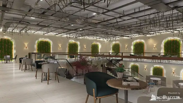 مصمم داخلي ديكور للمحلات والكافيهات   تصميم تجاري 3D مودرن 3