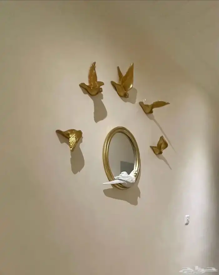 عصافير تعليق جداري مع مرايا 0