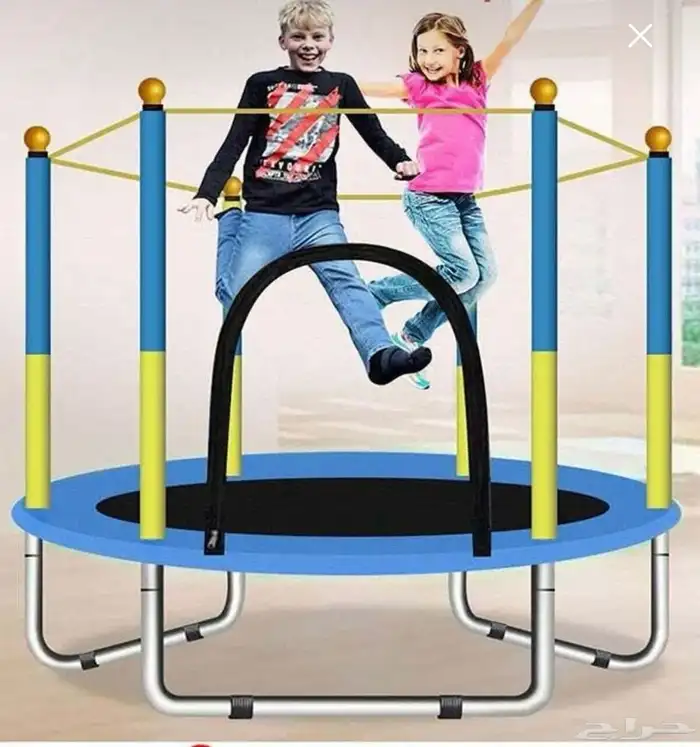ترامبولين بحاله ممتازه جدا جديده مع سياج وشبكه للحمايه 0