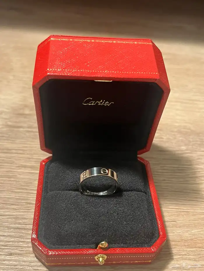 خاتم ذهب ابيض كارتير رجالي (اصلي) 3