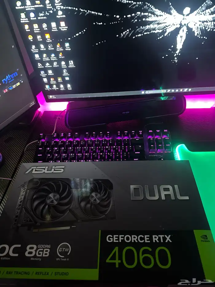 كرت شاشة rtx 4060 مع باور سبلاي مستعمل 1