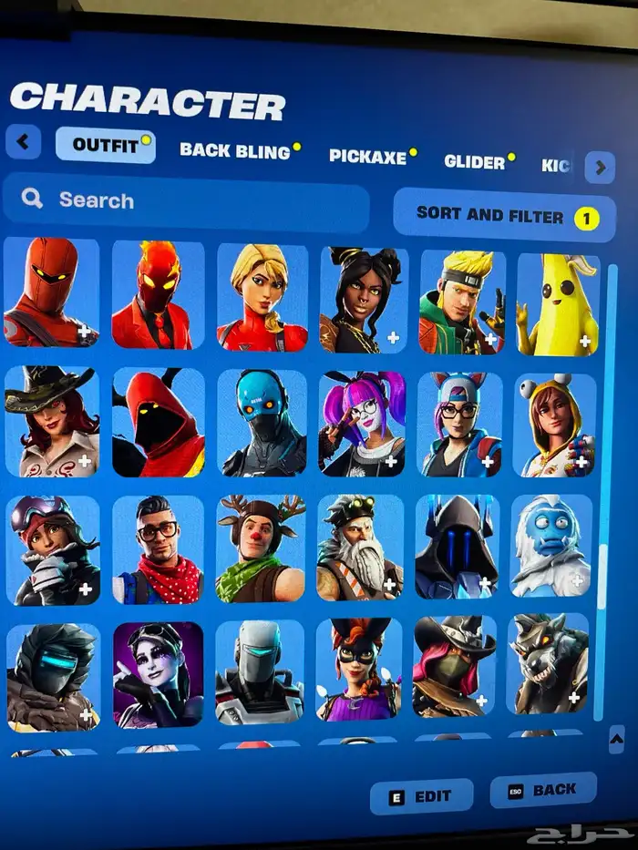 حساب فورت نايت 227 سكن 6