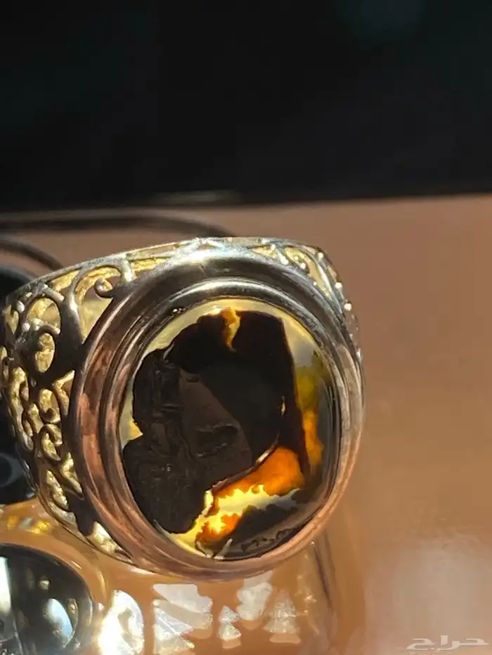 خاتم عقيق يماني حر ((فضة)) 0