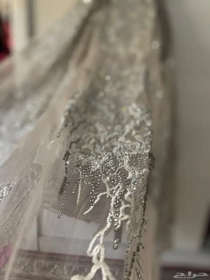 فستان اعراس رمادي فخم للبيع 10