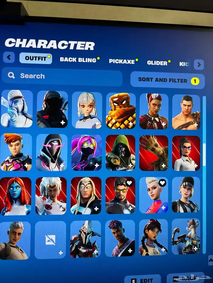 حساب فورت نايت 227 سكن 3