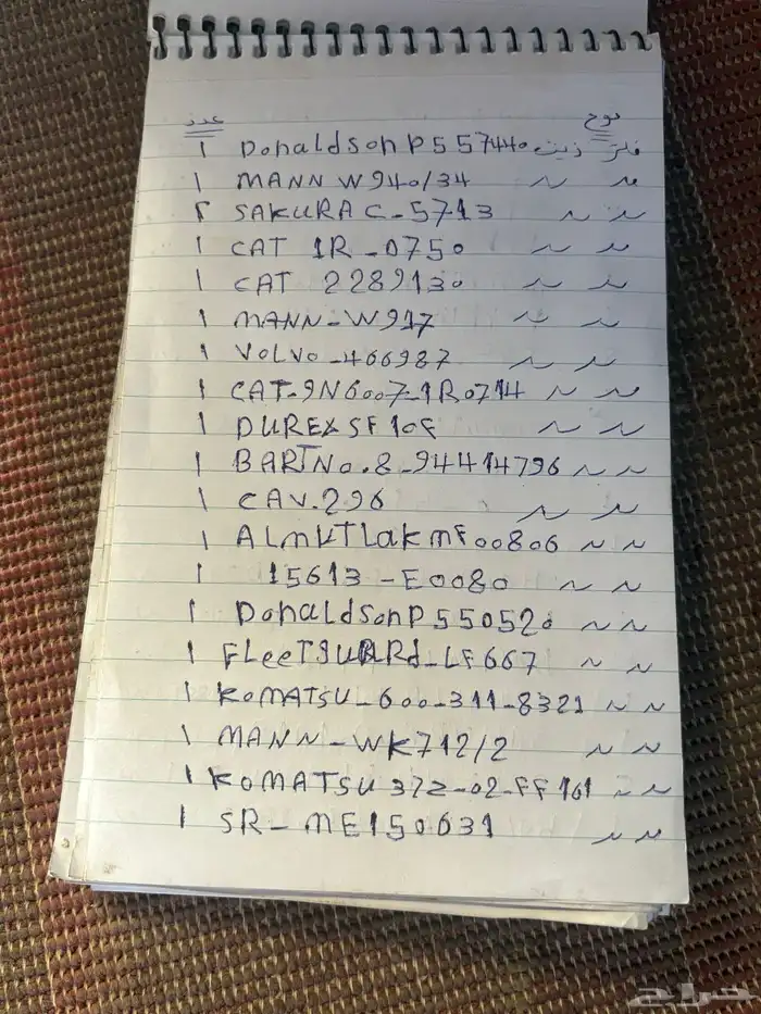 قطع غيار وفلاتر معدات ثقيله 8