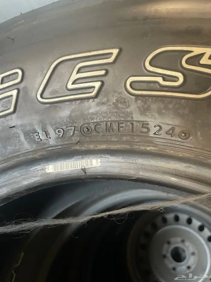 للبيع كفرات بريجستون شبه جديدة تاريخ تصنيعها 2024 1