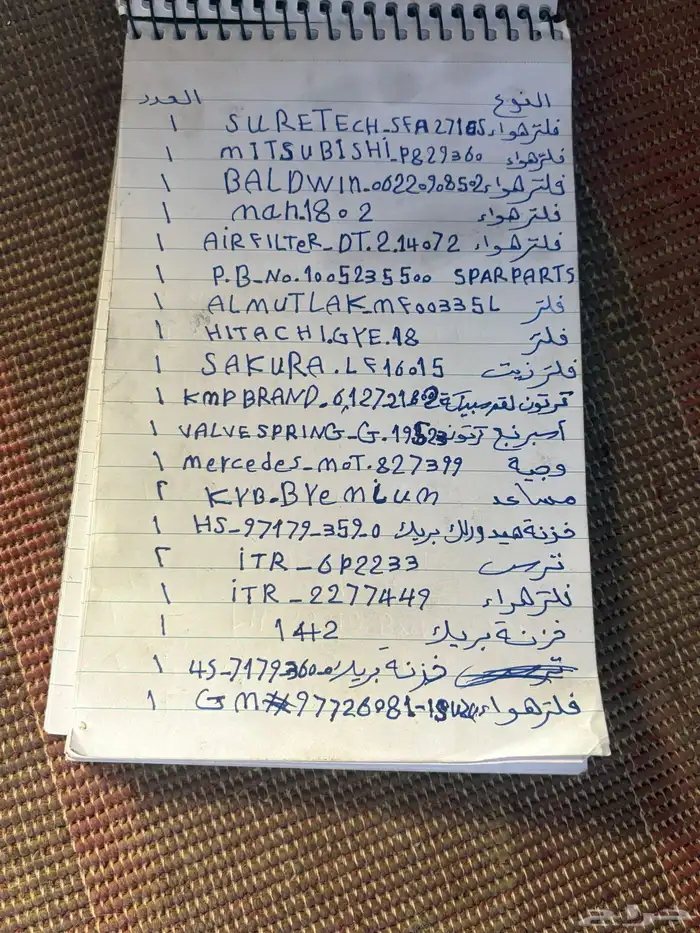 قطع غيار وفلاتر معدات ثقيله 14