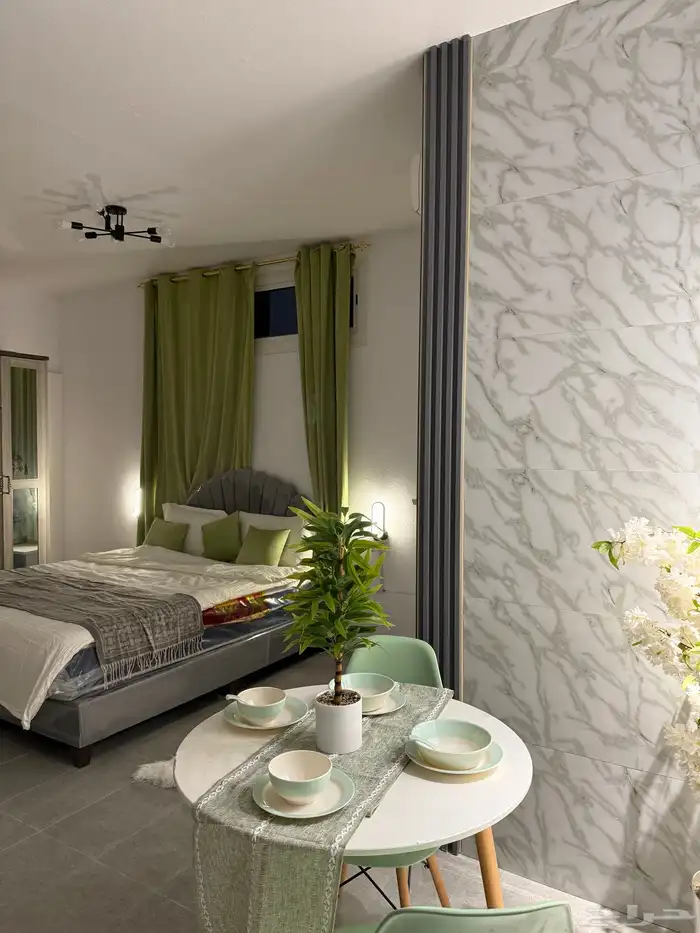 شقة استيديو مفروشه للإيجار اليومي او الشهري ينبع الصناعيه 7