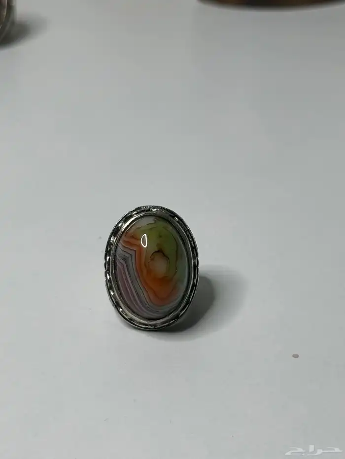 خواتم عقيق نوادر الاندوسي بصياغه انتيمون للبيع جمله فقط 7